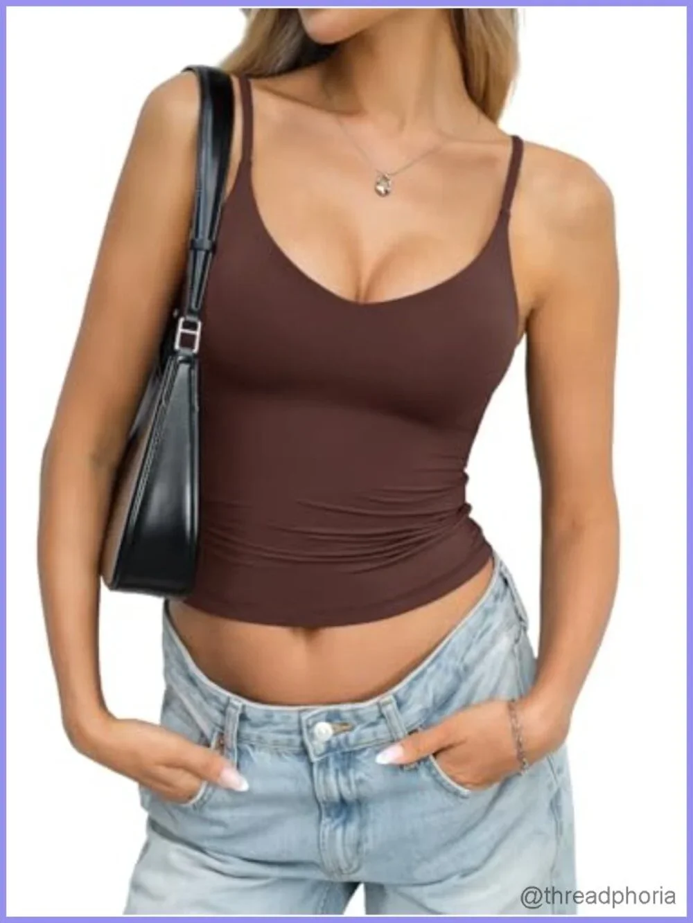 Buttery Soft Double Lined Crop Camisole Tank Top - Y2K Going Out Shirt
